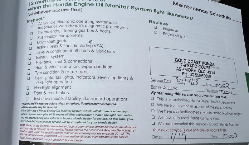 
								2017 HONDA CRV VTi-LX 4WD RW MY18 FEATURE PACKED FAMILY SUV full									