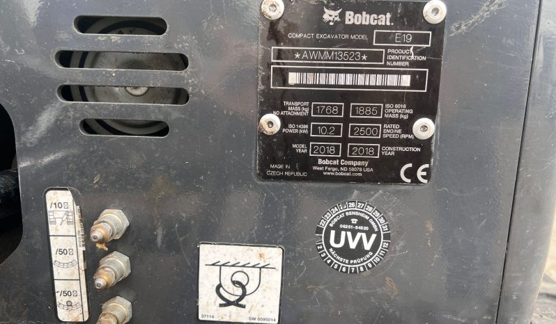 
								2019 Bobcat E19*Mini Excavator* full									