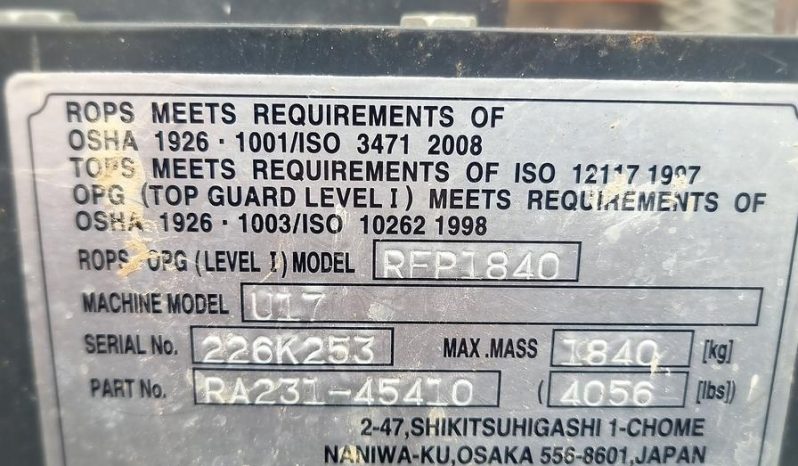 
								2022 Kubota U17-3 – Sale is a complete pack full									